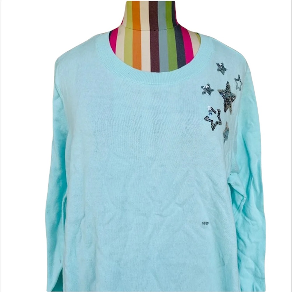 Lane Bryant Sequin Star Graphic Sweater 0391 - Picture 4 of 7